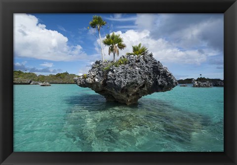 Framed Scenic lagoon, Southern Lau Group, Island of Fulanga, Fiji Print