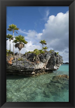 Framed Fiji, Southern Lau Group, Island of Fulanga. Scenic lagoon located inside volcanic caldera. Print