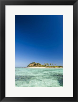 Framed Turquoise waters of Blue Lagoon, Yasawa, Fiji Print