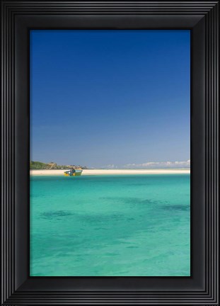 Framed Turquoise waters of Blue Lagoon, Fiji, South Pacific Print