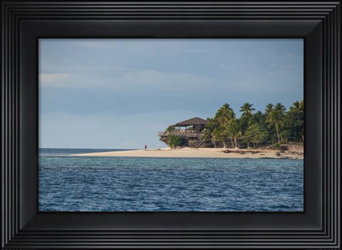 Framed Beachcomber Island, Mamanucas, Fiji, South Pacific Print
