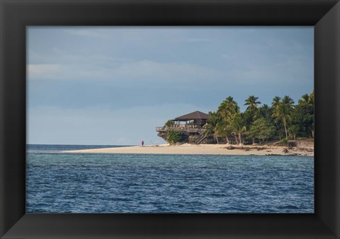 Framed Beachcomber Island, Mamanucas, Fiji, South Pacific Print