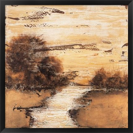 Framed Dina Lowery - Evenings Amber I Size 27.5x27.5 Print