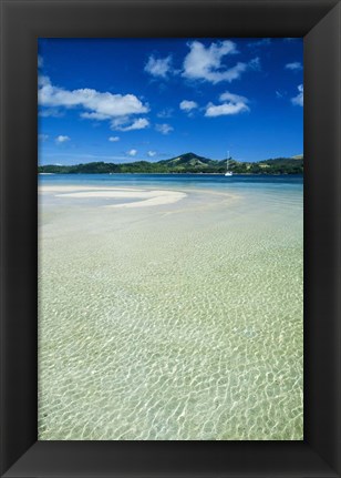 Framed Turquoise water at the Nanuya Lailai island, the blue lagoon, Yasawa, Fiji, South Pacific Print