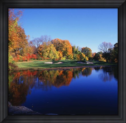 Framed Trees in a golf course, Patterson Club, Fairfield, Connecticut Print