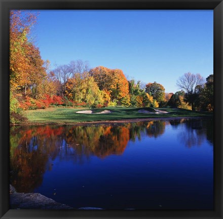 Framed Trees in a golf course, Patterson Club, Fairfield, Connecticut Print