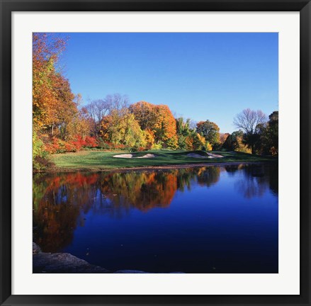 Framed Trees in a golf course, Patterson Club, Fairfield, Connecticut Print