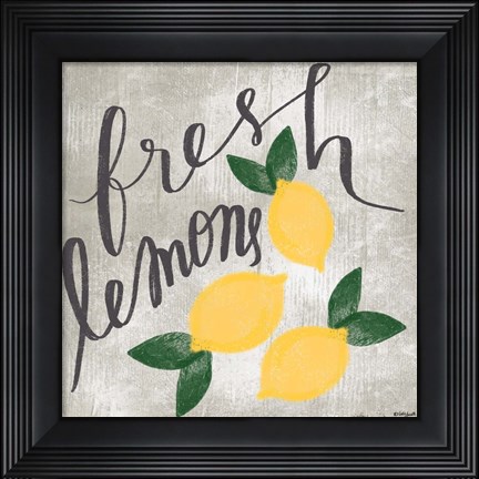 Framed Fresh Lemons Print