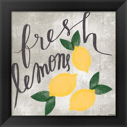 Framed Fresh Lemons Print