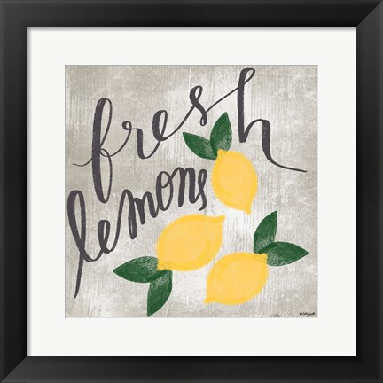 Framed Fresh Lemons Print