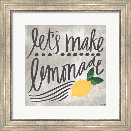 Framed Let&#39;s Make Lemonade Print