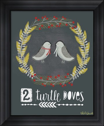Framed 2 Turtledoves Print