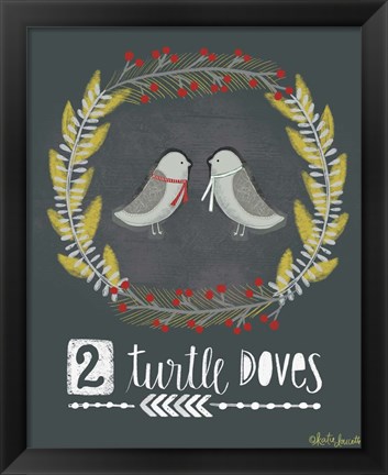 Framed 2 Turtledoves Print