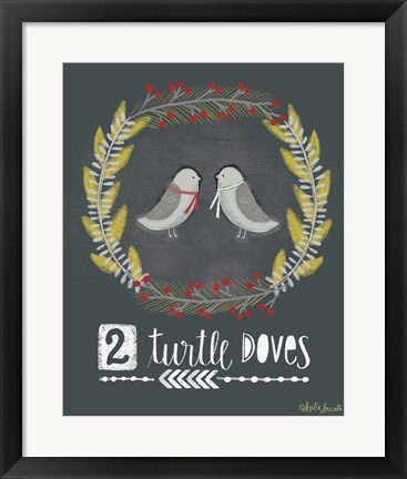 Framed 2 Turtledoves Print