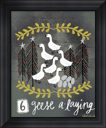 Framed 6 Geese Print