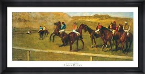 Framed Chevaux de Courses Print