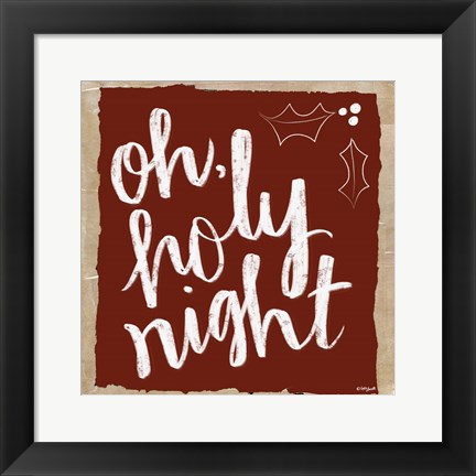 Framed Oh Holy Night Print