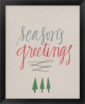 Framed Season&#39;s Greetings Print