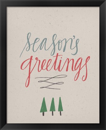 Framed Season&#39;s Greetings Print