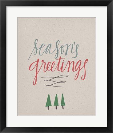 Framed Season&#39;s Greetings Print