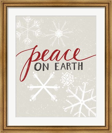 Framed Peace Snow Print