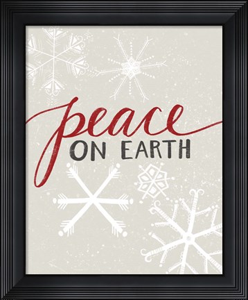 Framed Peace Snow Print