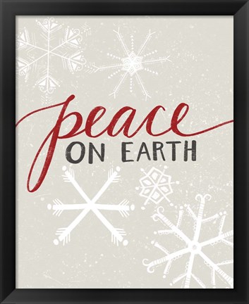 Framed Peace Snow Print