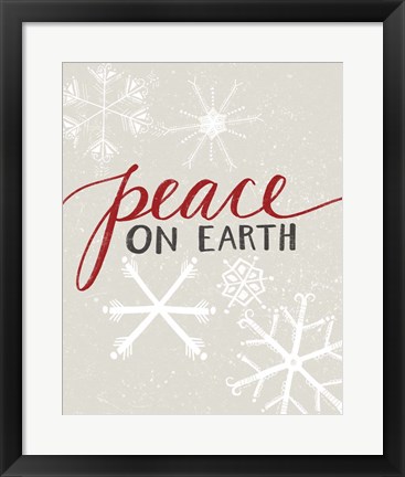 Framed Peace Snow Print