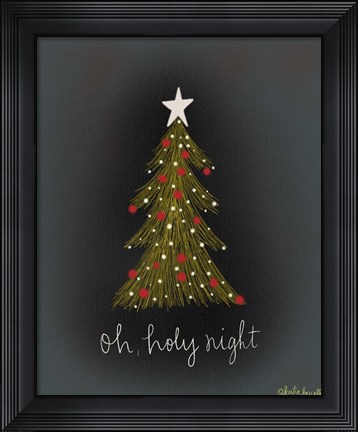 Framed Oh Holy Night Tree Print