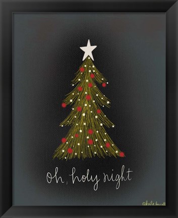 Framed Oh Holy Night Tree Print