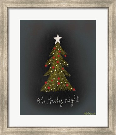Framed Oh Holy Night Tree Print