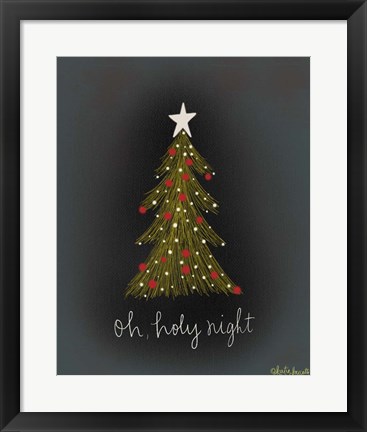 Framed Oh Holy Night Tree Print