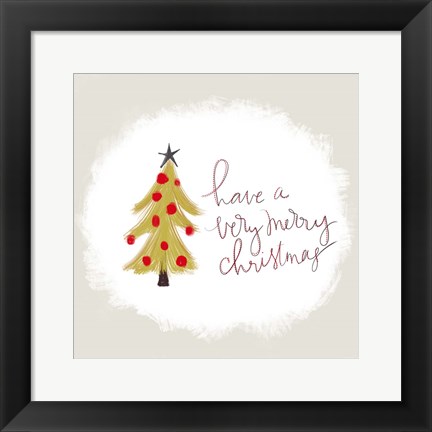 Framed Very Merry Christmas Print