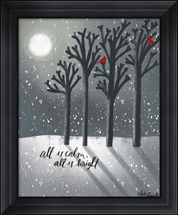 Framed Calm &amp; Bright Night Print