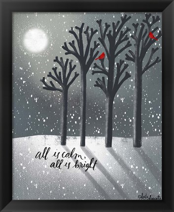 Framed Calm &amp; Bright Night Print