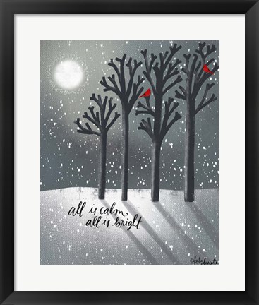 Framed Calm &amp; Bright Night Print