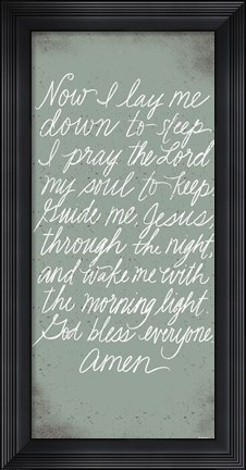 Framed Prayer Print