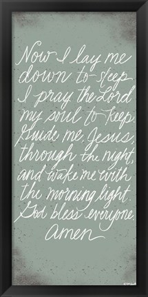 Framed Prayer Print