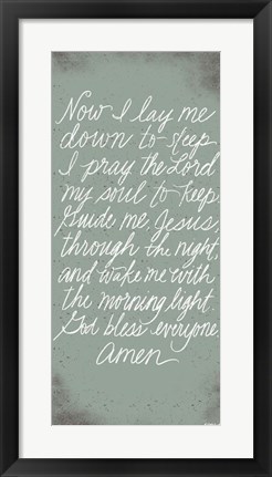 Framed Prayer Print