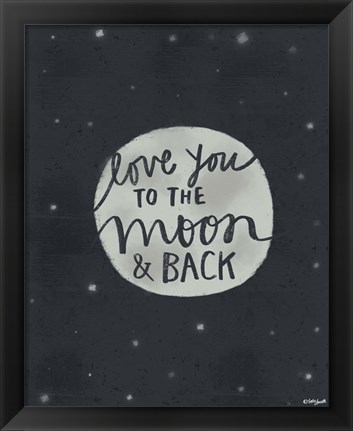 Framed Moon &amp; Back Print