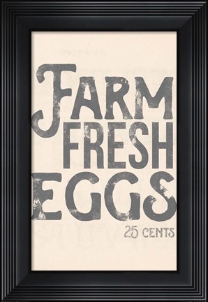 Framed Farm Fresh Eggs Print