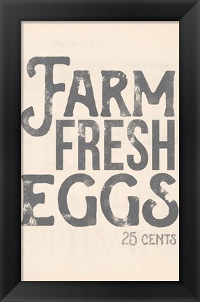 Framed Farm Fresh Eggs Print