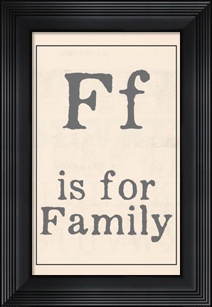 Framed F is for Family Print