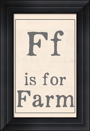 Framed F is for Farm Print