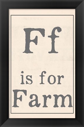 Framed F is for Farm Print