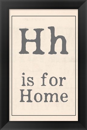 Framed H is for Home Print