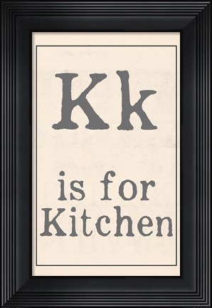 Framed K is for Kitchen Print