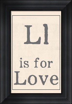 Framed L is for Love Print