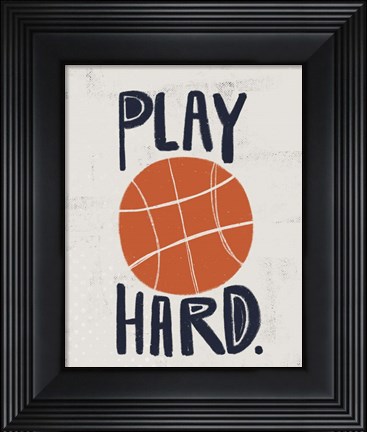 Framed Basketball Print