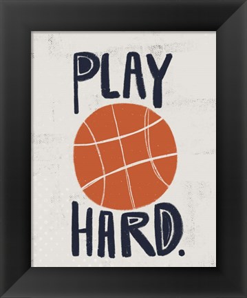 Framed Basketball Print